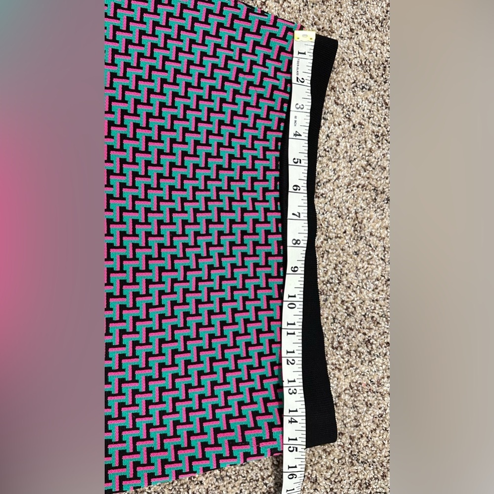 💚🖤💖 Zara Geometric Print Skirt - Green, Black - Picture 5 of 12